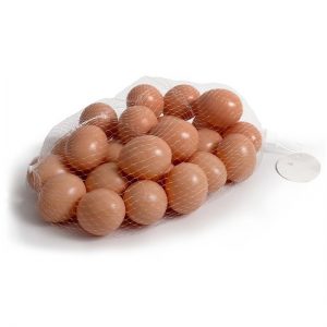Plastic nest-ei bruin 53mm