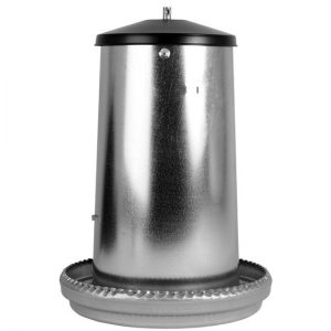 Voerhopper 18 kg verzinkt met deksel