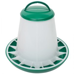 Voerhopper met deksel inhoud 1 kg (groen/wit)