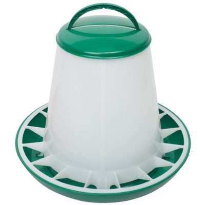 Voerhopper met deksel inhoud 1 kg (groen/wit) 