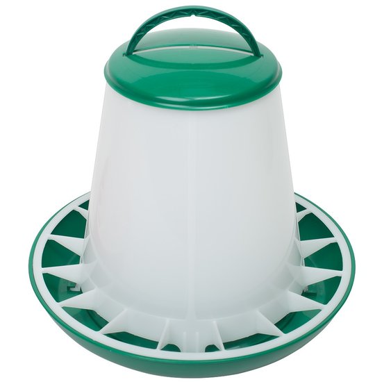 Voerhopper met deksel inhoud 1 kg (groenwit) Voerhopper met deksel inhoud 1 kg (groen/wit)
