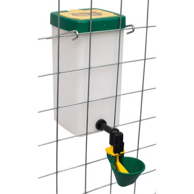 Drinkfles 1L naturel + drinkcup groot groen 